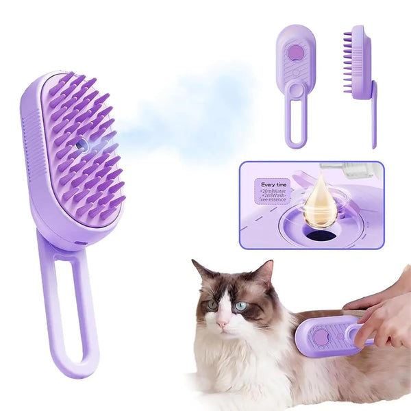 Pet Spray Comb One Button Brush Cleaning Hair Cat And Dog Steam Anti Fly Dog Grooming