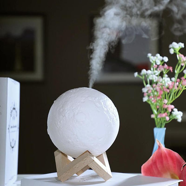 3D Moon Light Humidifier Usb Rechargeable Household Diffuser Aromatherapy Table Lamp Humidifiers