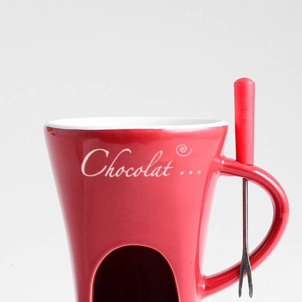 Fondue Mug Set Personal Mini Pots Chocolate Cheese Ice Cream Maker Kit Other Kitchen Gadgets