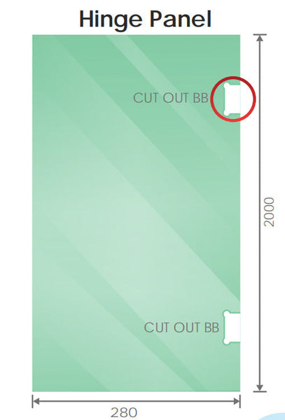 90X70cm Corner Frameless Shower Screen With Black Brackets And Brass Hinges Square Double Pull Handle Shower Enclosures