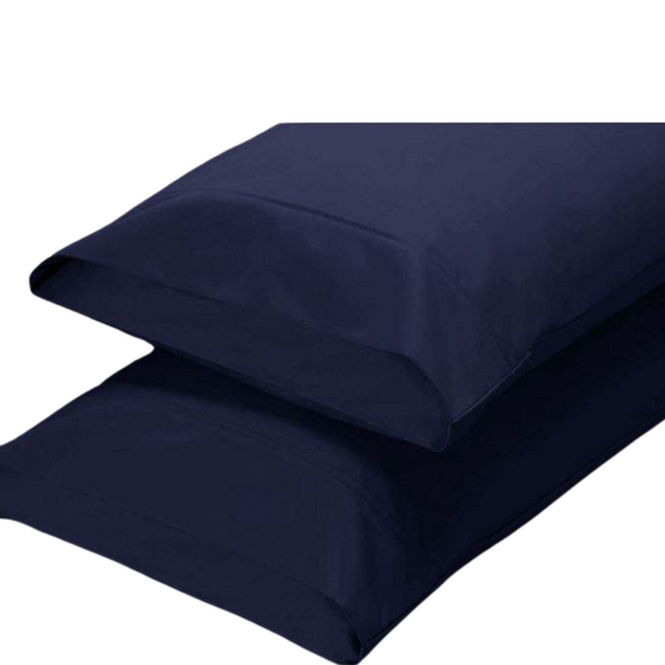 Apartmento 225Tc Fitted Sheet Set King Navy Plus Pillowcases Sheets