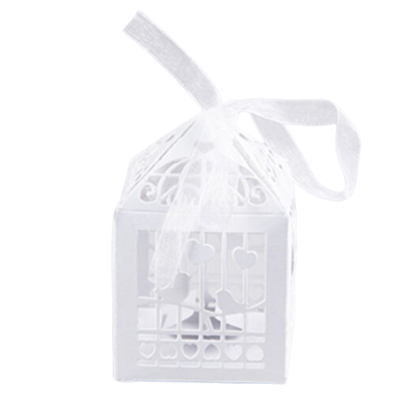 My Decorations 100 Piece Pack White Dove Bird Heart Wedding Bomboniere Favor Lolly Gift Card Box Gift Boxes