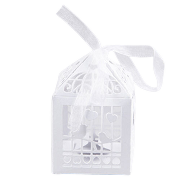 My Decorations 100 Piece Pack White Dove Bird Heart Wedding Bomboniere Favor Lolly Gift Card Box Gift Boxes