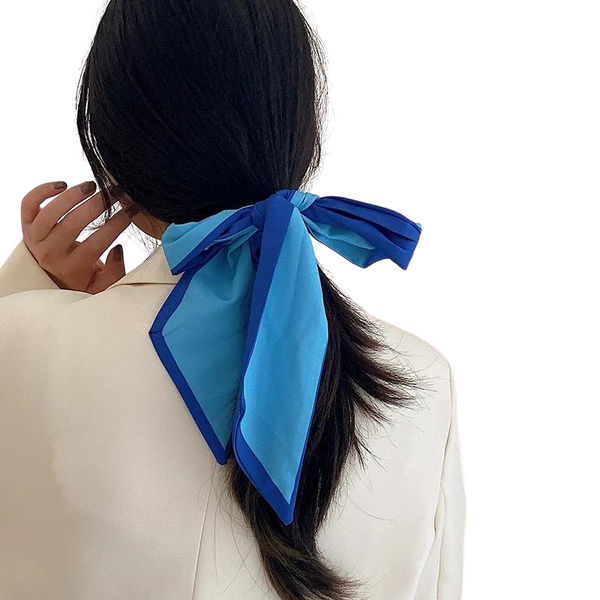 Scarves & Wraps Luna And Dolphin Women Spring Silk Feeling Skinny Scarf Ocean Blue Colour 130X8cm