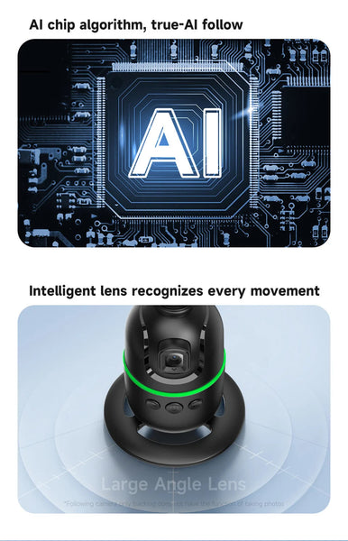 P03 Ai Smart Gimbal 360 Auto Face Tracking All In One Rotation For Smartphone Video Vlog Stabilizer Phone Holder Stabilizers