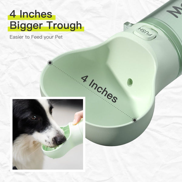 Mewoofun Pet Dog Water Bottle Feeder Bowl 2 In 1 Leak Proof Portable Food Pets Outdoor Travel Drinking Include Poop Bag