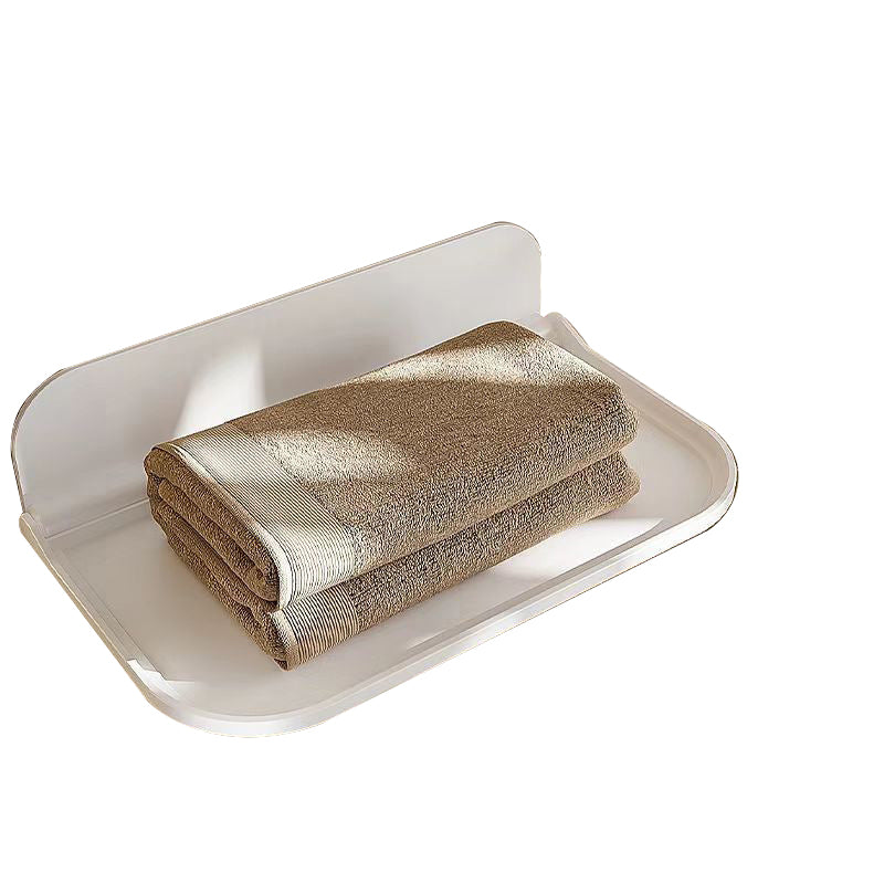 New Foldable Punch Free Wall Mounted Plastic Floating Shelf For Bathroom And Toilet Ideal Towel Clothes Storage Shelves