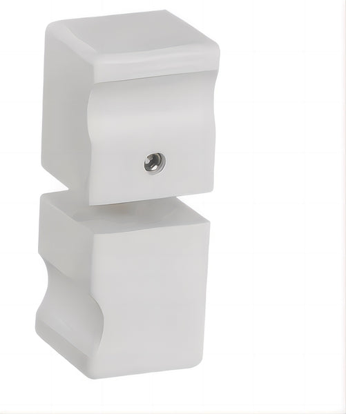 110X110cm Corner Frameless Shower Screen With White Channel And Ss Hinges Square Knob Handle Shower Enclosures