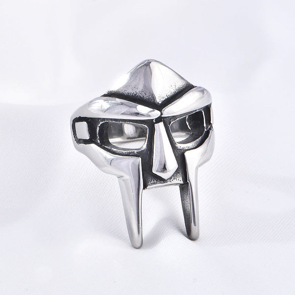 Stainless Steel Mens Ring Jewelry Mask Design Titanium Rings