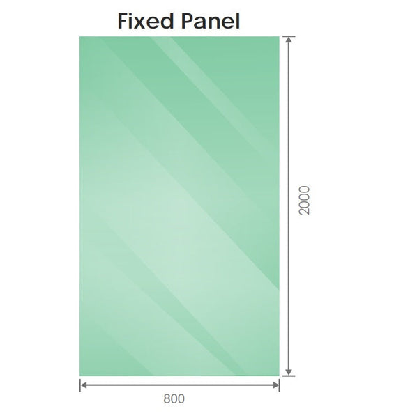 120X80cm Corner Frameless Shower Screen With White Channel And Ss Hinges Square Knob Handle Shower Enclosures