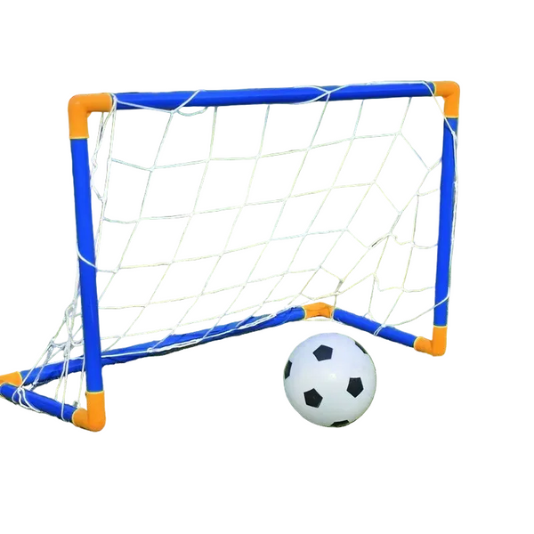 Mini Foldable Plastic Soccer Set Detachable Posts High Strength Indoor/Outdoor Kids' Bday Gift Soccer Goals