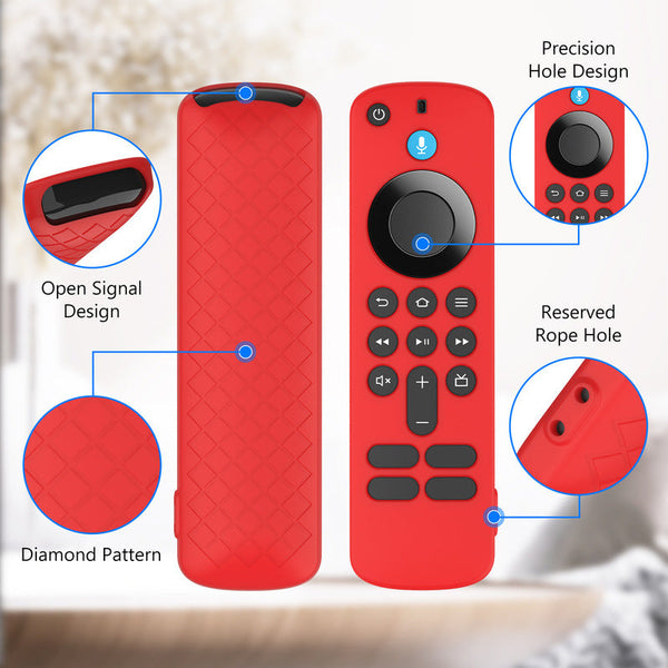 Remote Control Silicone Case For Fire Tv Stick Hd/4K (2025 Latest Model) Anti Slip Dustproof Shockproof Protective Cover Remote Controls