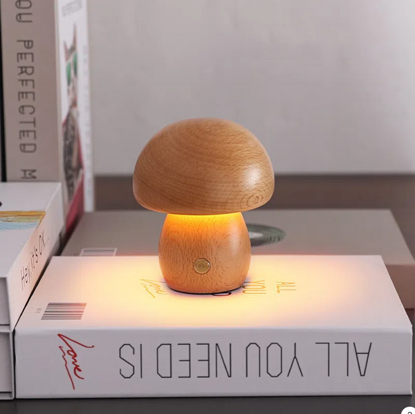 Mushroom Lamp Led Charging Night Light Creative Desk Bedroom Minimalist Touch Switch Ambient Gift Night Lights
