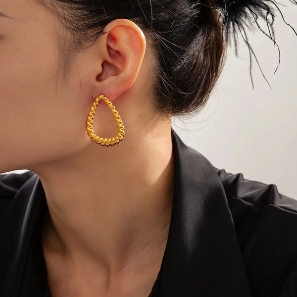 18K Gold Plated Twisted Earrings