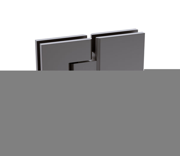 120X120cm Corner Frameless Shower Screen With Gunmetal Channel And Ss Hinges Round Knob Handle Shower Enclosures