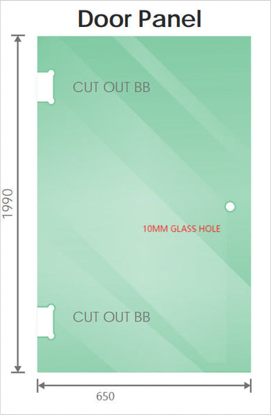 110X80cm Corner Frameless Shower Screen With Chrome Channel And Ss Hinges Square Double Pull Handle Shower Enclosures