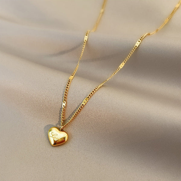 Fashion Jewelry Necklace For Women Vintage Simple Love Heart Pendant Party Gift Necklaces & Pendants