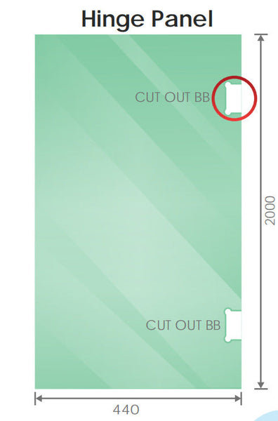 110X80cm Corner Frameless Shower Screen With Gunmetal Channel And Brass Hinges Round Knob Handle Shower Enclosures