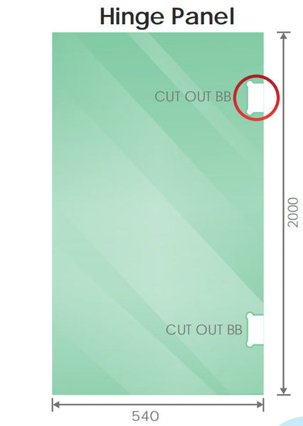 120X100cm Corner Frameless Shower Screen With White Channel And Brass Hinges Round Knob Handle Shower Enclosures