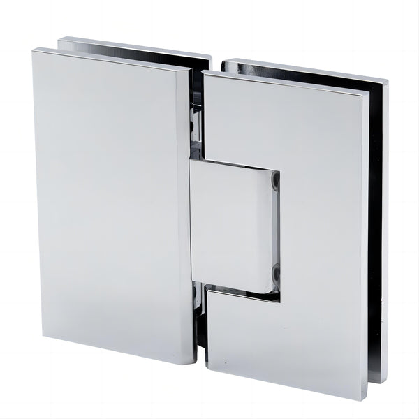 110X70cm Corner Frameless Shower Screen With Chrome Channel And Brass Hinges Square Double Pull Handle Shower Enclosures