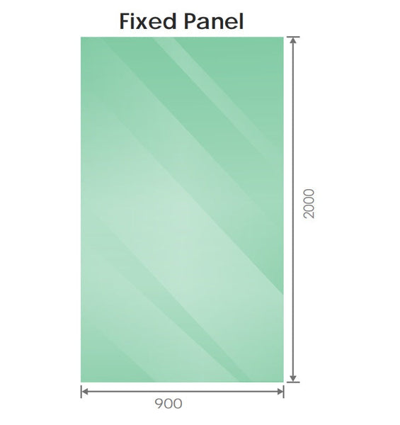 110X90cm Corner Frameless Shower Screen With Chrome Channel And Brass Hinges Square Double Pull Handle Shower Enclosures
