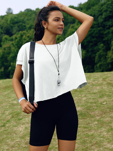 Women's Beautiful Back Sports Yoga T Shirt Loose Casual Breathable Activewear Tops