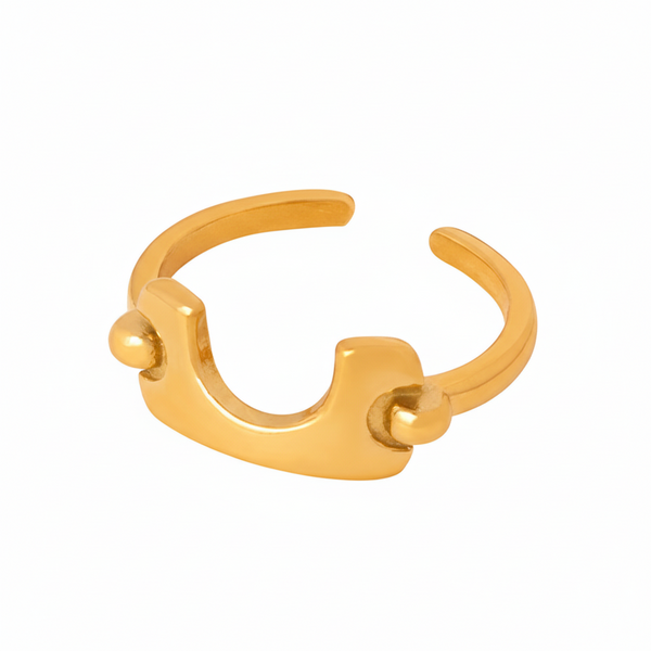 18K Gold Plated Irregular Open Ring Rings