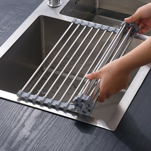 Multifunctional Foldable Kitchen Sink Rack Dish Drainer Household Pot Mat Organizer Sink Organisers