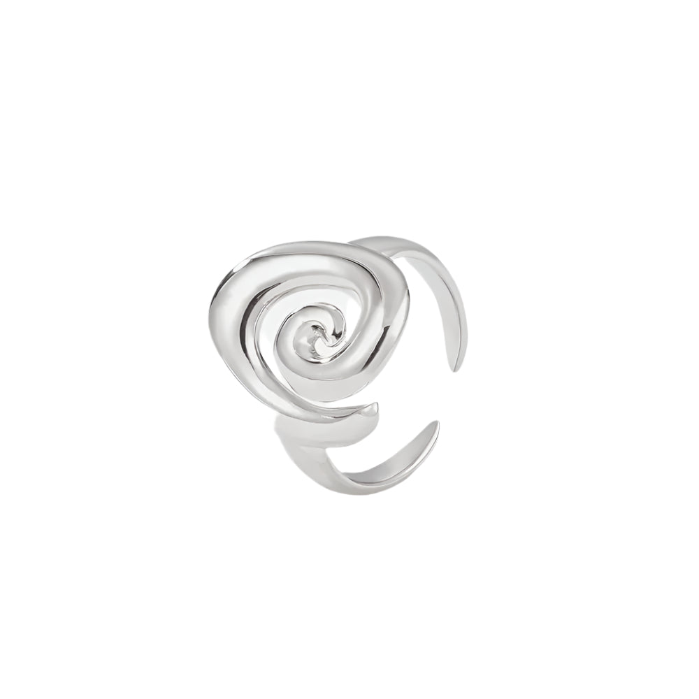 Titanium Steel Spiral Shape Ring Rings