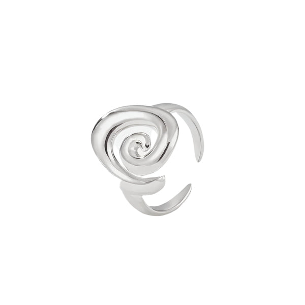 Titanium Steel Spiral Shape Ring Rings