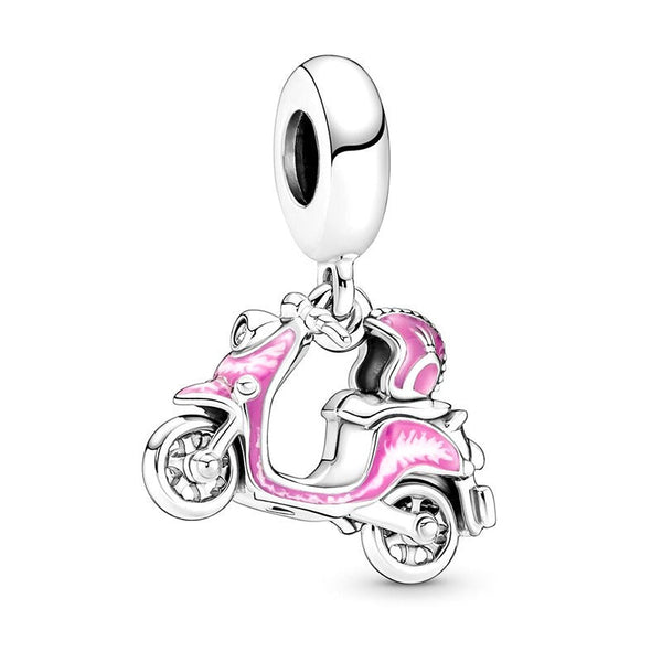 Veile Studios S925 Sterling Silver Eternal Confession Double Surround Heart Motorcycle Accessories Charms & Charm Bracelets