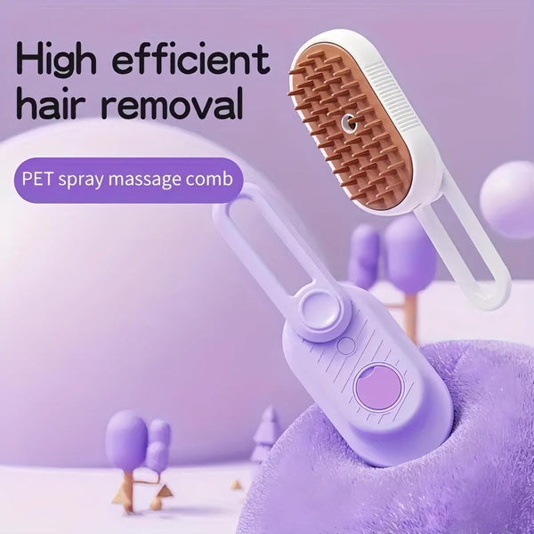 Pet Spray Comb One Button Brush Cleaning Hair Cat And Dog Steam Anti Fly Dog Grooming