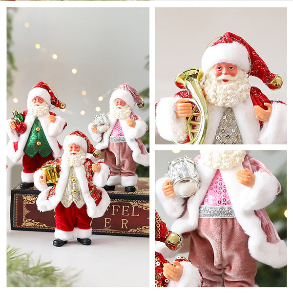 Santa Claus Plush Toy Decoration For Christmas Window Display And Tree Ornament Seasonal Decorations