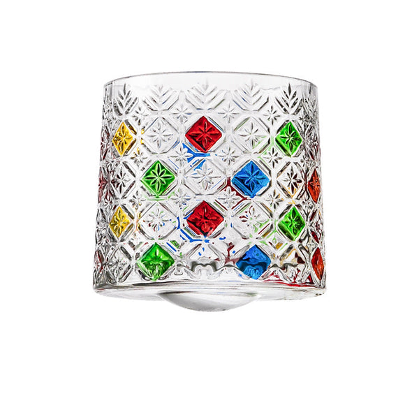 Hand Drawn Rotating Glass Cups Multiple Purpose Whiskey Glasses Glassware & Drinkware