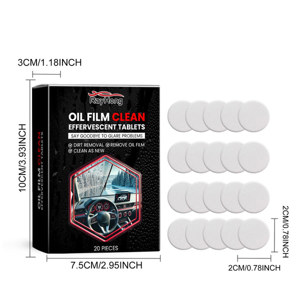 Glass Oil Film Cleaning Tablet Front Inner Windshield Removing Stain Brightening Cleaning Products