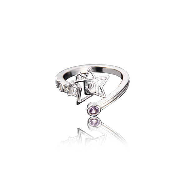 Anime Jojo's Bizarre Adventure Josuke Higashikata Star Ring Stand Platinum Heart Cos Rings