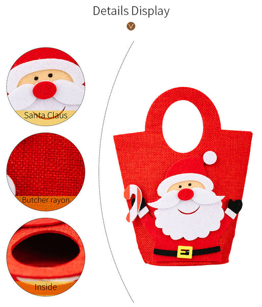 Christmas Decorations Creative Cartoon Carry Bag Santa Claus Gift Children's Candy Apple Seasonal Decorations