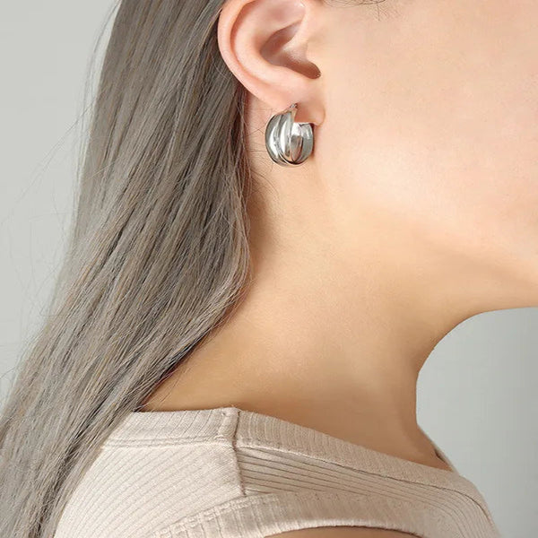 Double U Shaped With Titanium Personalized For Women Earrings