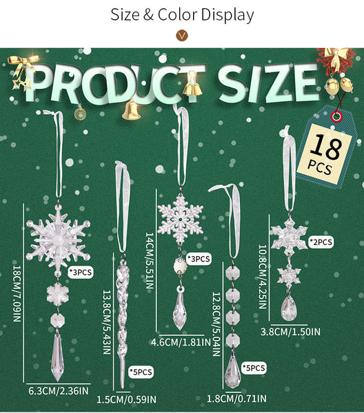 Hobe Cross Border New Christmas Decoration Items Transparent Snowflake Bayberry Ball Acrylic Ice Cone Seasonal Decorations