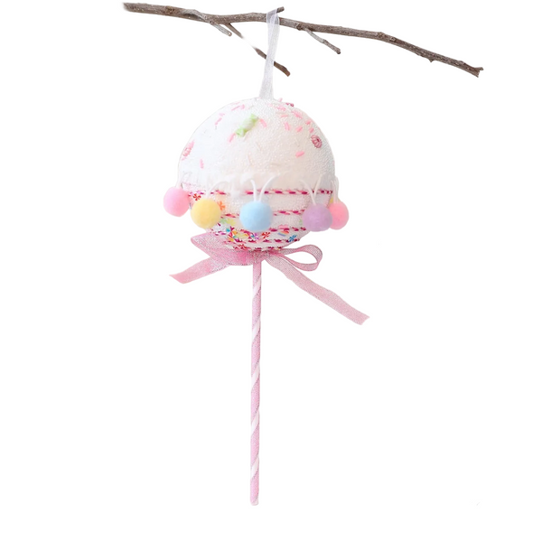 Saint Yuan New Christmas Macaron Foam Hanging Decor Ice Cream Candy Tree Decoration Home Window Display Ornament Seasonal Decorations