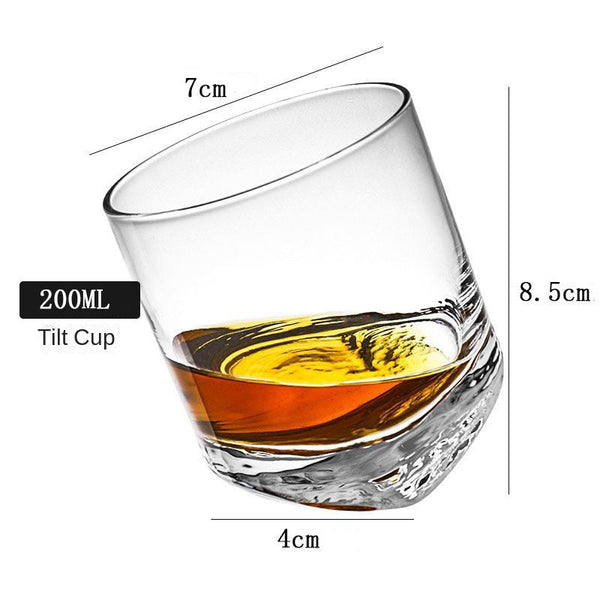 Whiskey Glass Tower Of Pisa Inclined Bottom Wine Rock For Bar Nmd Brandy Snifer Chivas Whisky Drinking Cup Verre A Vin Wine & Champagne Glasses