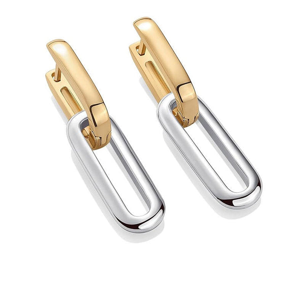 Veile Studios Two Colour Chain Clause Creative Girls Light Luxury High End Earring Accessories Earrings