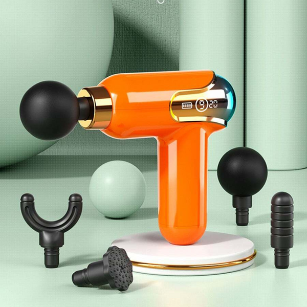 Lcd Display Massage Gun Portable Electronic Massager Neck Whole Body Muscle Massagers