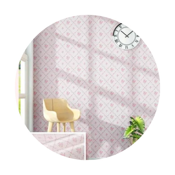 Pastoral Flower Self Adhesive Wallpaper Waterproof Wipeable Stickers Wall Stickers