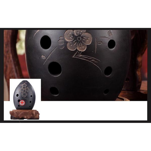 8 Holes Black Clay Xun Chinese Musical Instrument For Beginners Ocarinas