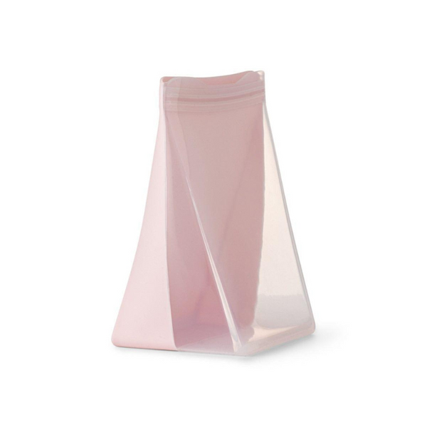 Porter Reusable Silicone Bag Stand Up 1L Blush Food Storage Bags
