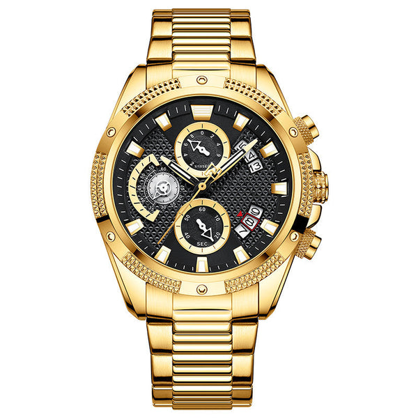 Veile Studios Mens Fashion Sports Waterproof Multifunctional Large Dial Quartz Watch Stylish Watches