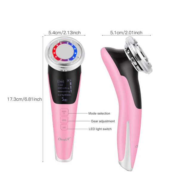 5 Inch 1 Ems Face Mesotherapy Electroporation Led Photon Lifting Beauty Massagers