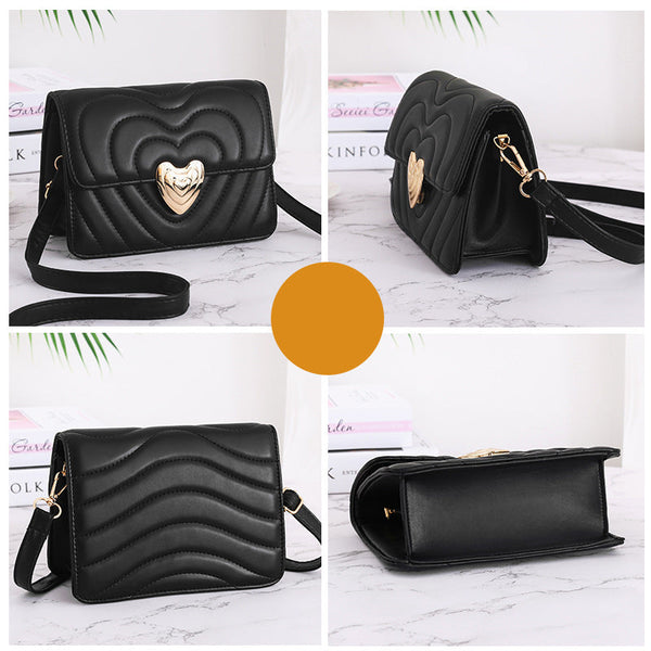Elegant Heart Love Lock Handbag Crossbody Bag Women Women's Bags & Handbags