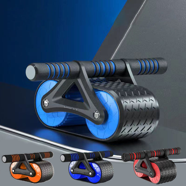 Double Wheel Abdominal Exerciser Women Men Automatic Rebound Ab Wheel Roller Waist Trainer Gym Sports Home Exercise Devices Abdominal Machines